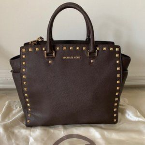 Michael Kors Brown Studded Bag/Purse